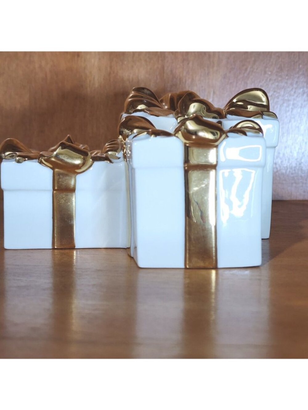 Mikasa Holiday Elegance Candle Holder Vintage Fine Porcelain Cream Triple Gift - Picture 7 of 9